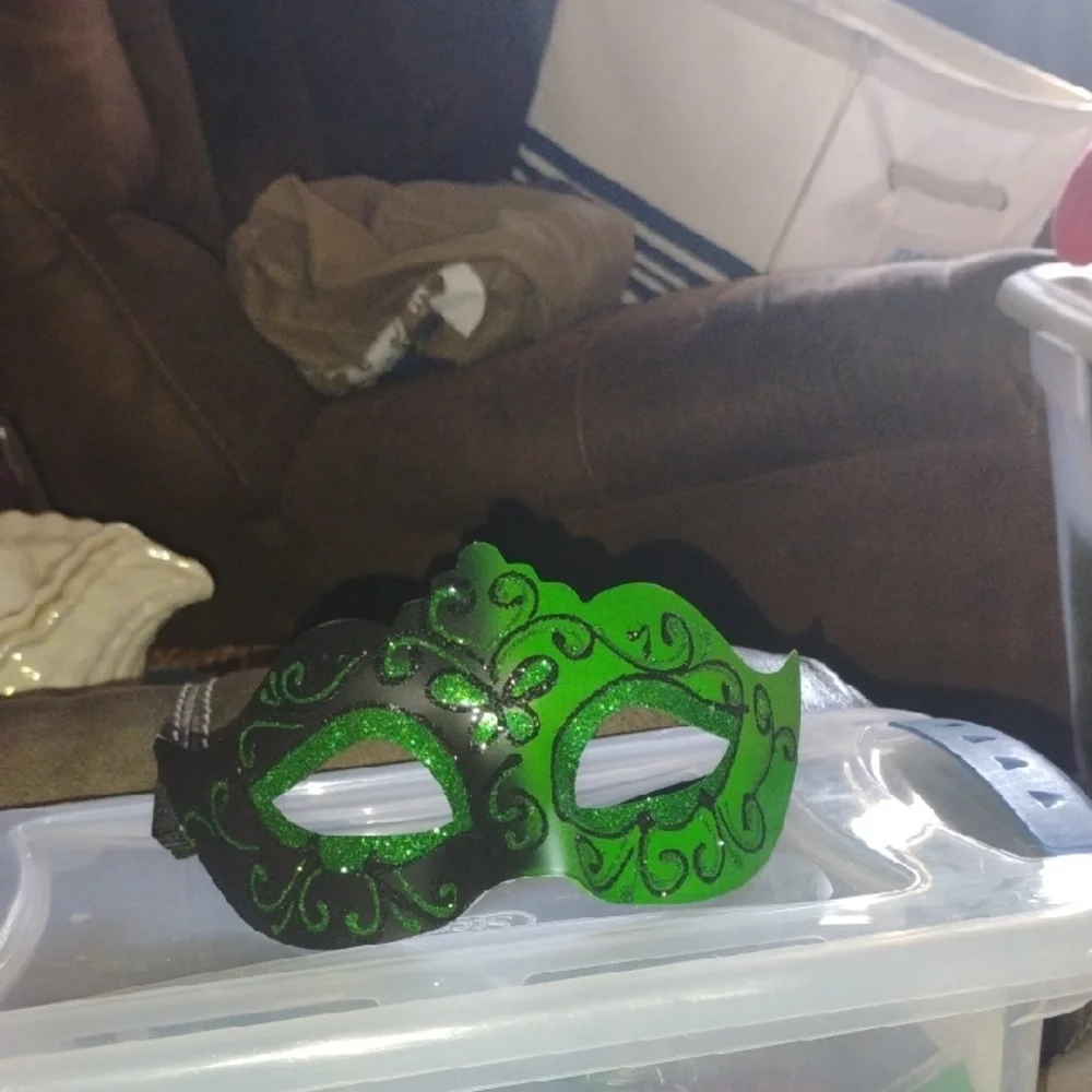 Green Decorative Face Mask